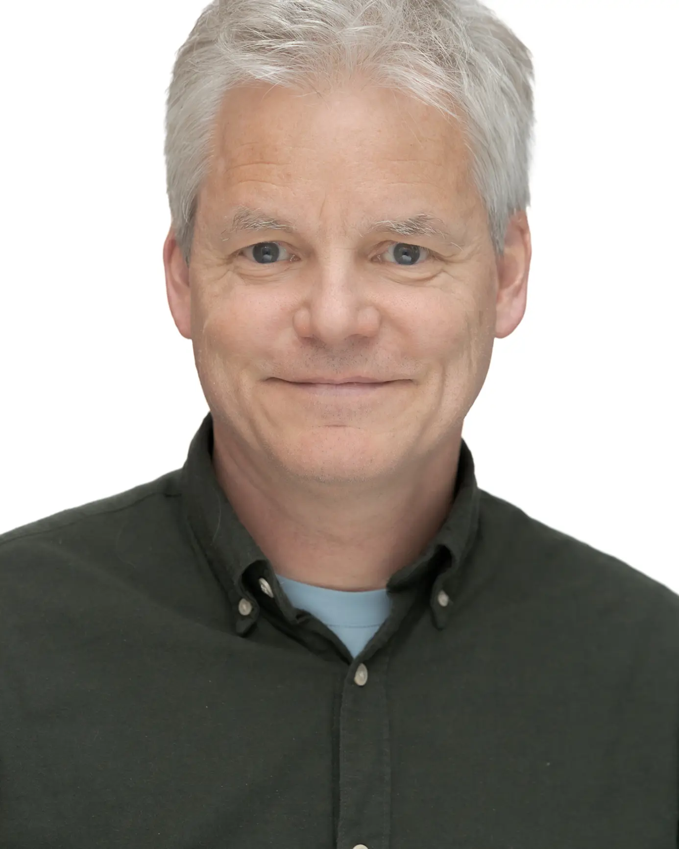 En mann med grått hår