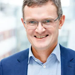 A man wearing glasses