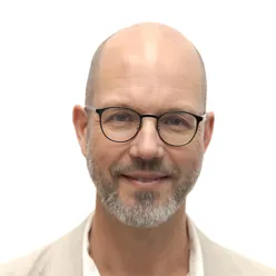 A man wearing glasses