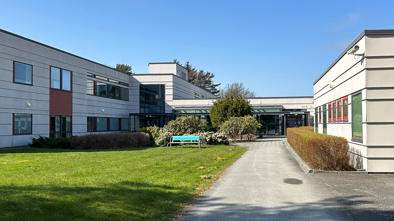 A walkway between buildings