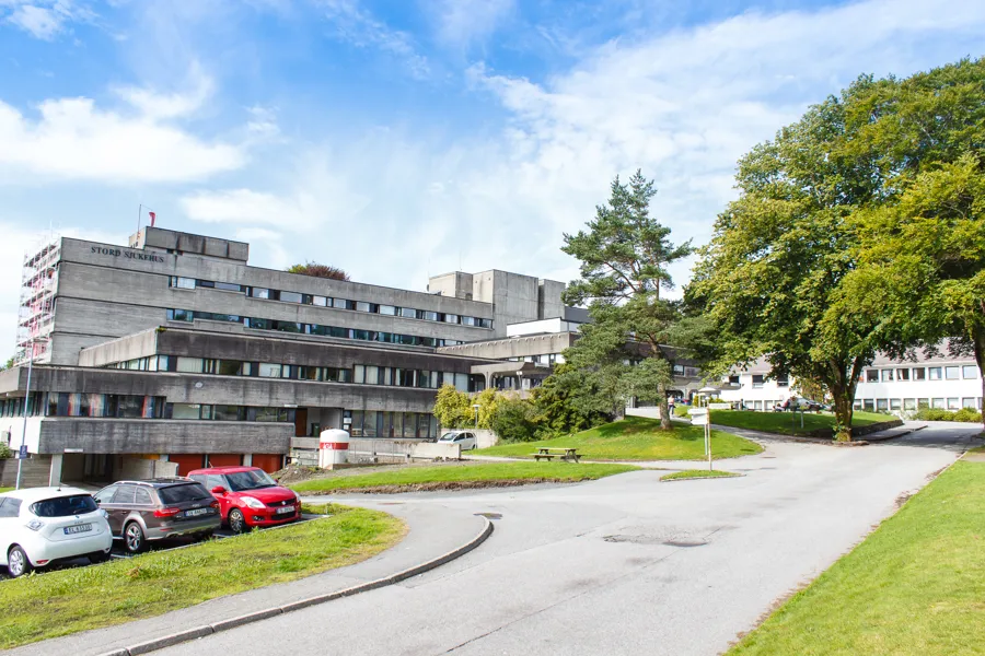 Hospital buildings with trees in front