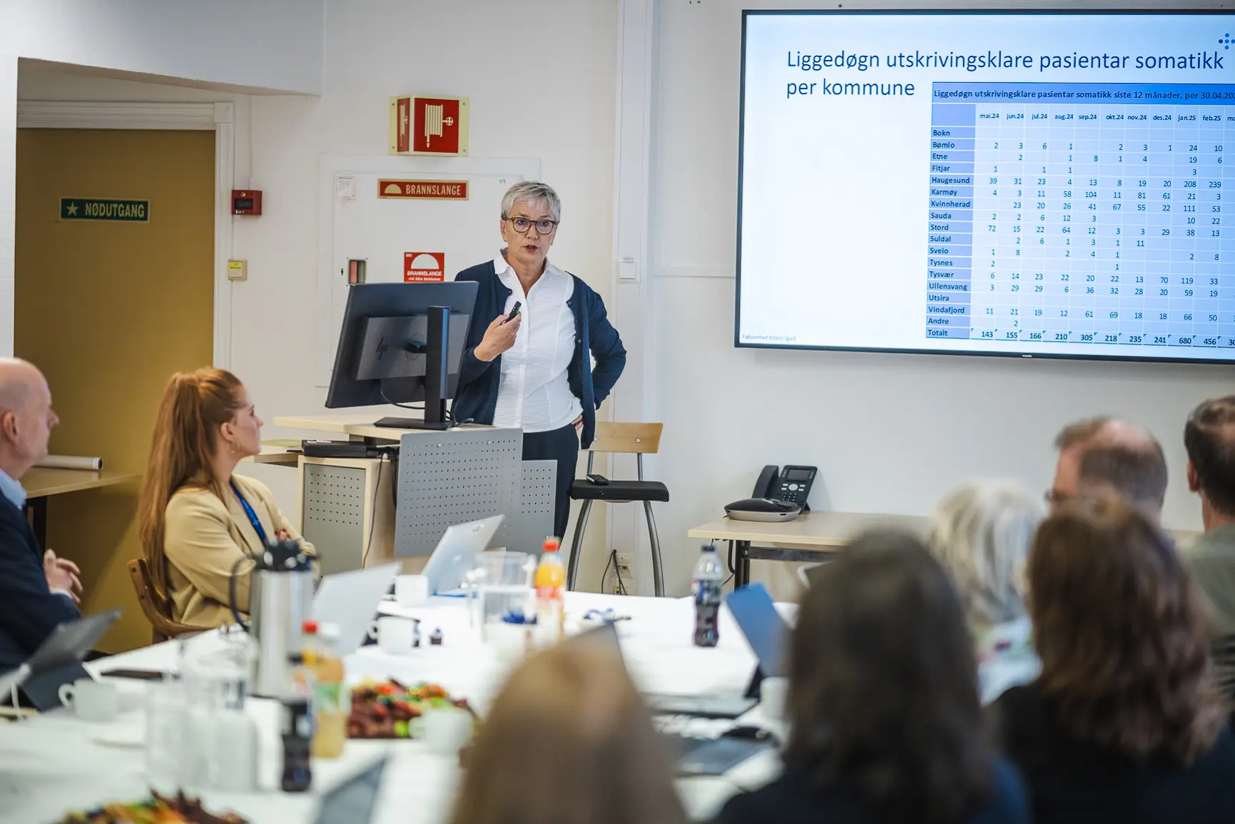 En person som holder en presentasjon