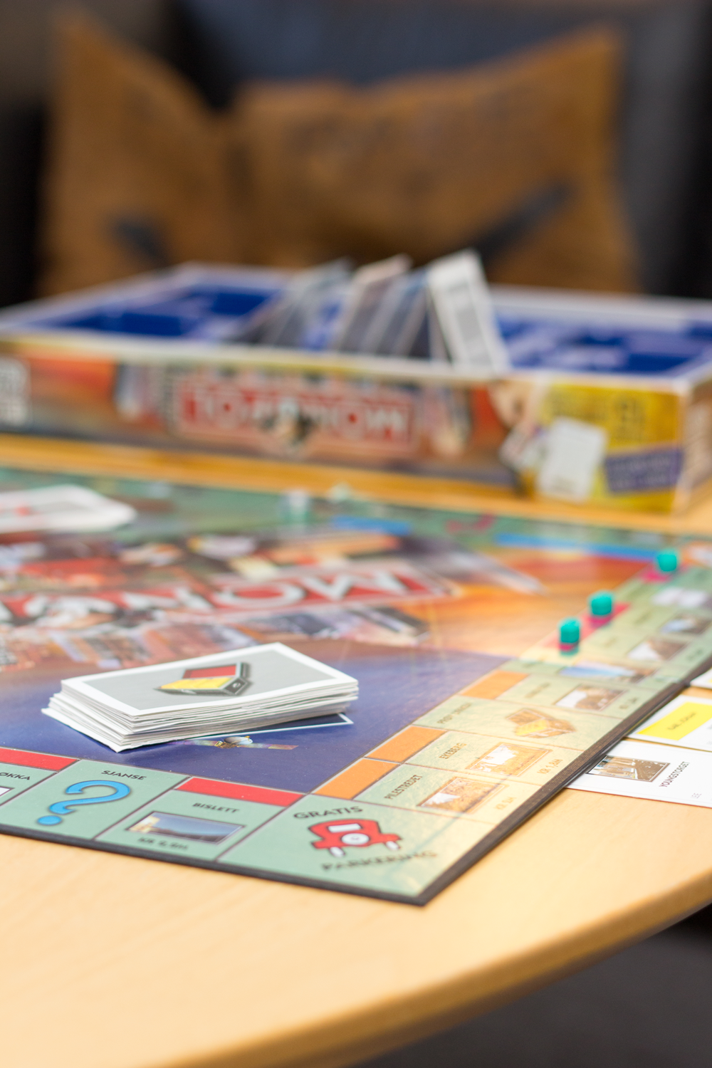 Et nærbilde av et spillebrett