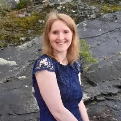 A person in a blue dress