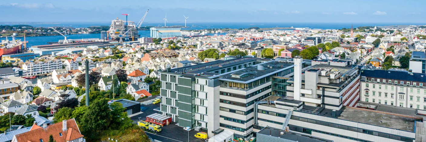 En by med mange bygninger