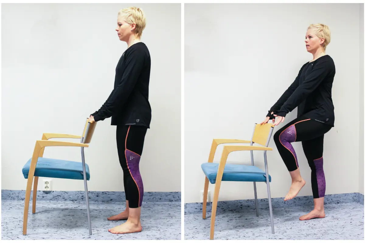 Bildet viser korleis øvinga skal gjerast