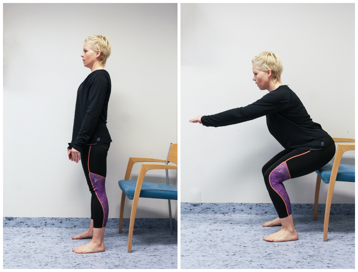 Bilde som viser korleis øvinga skal gjerast