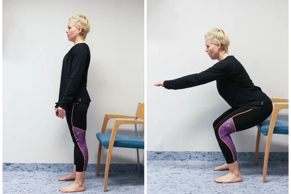 Bilde som viser korleis øvinga skal gjerast