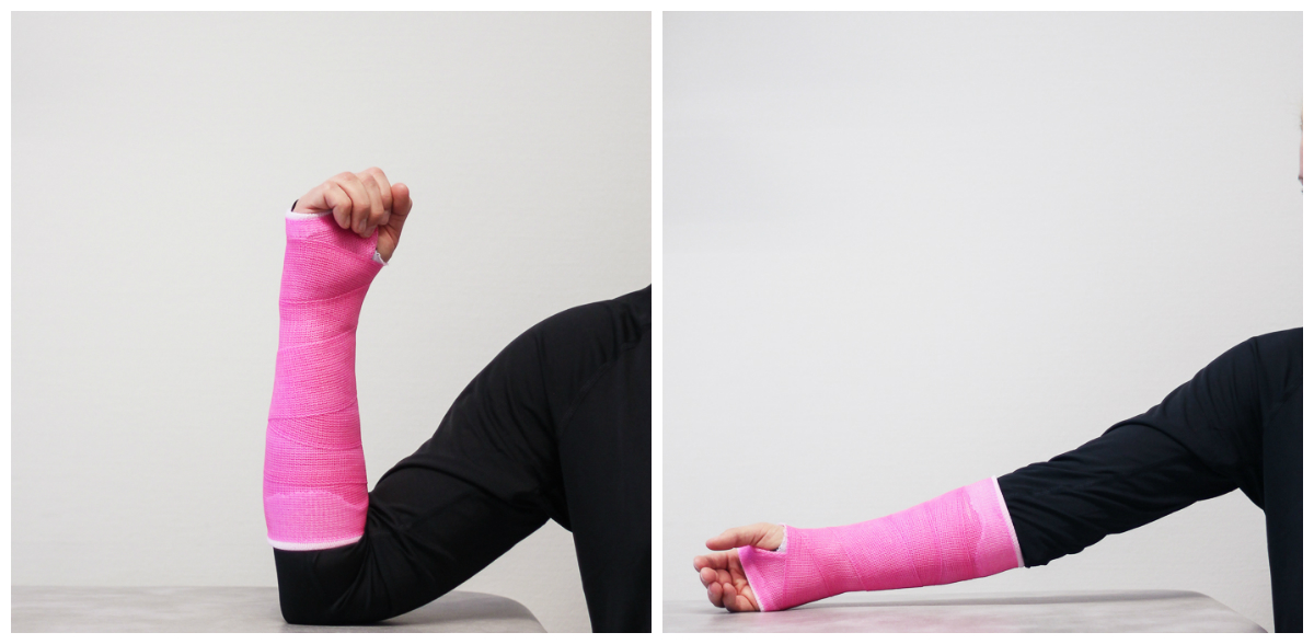 En person som strekker bena