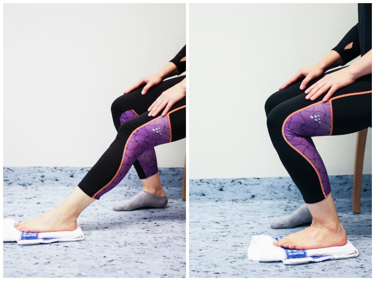 En collage av en kvinne som gjør yoga